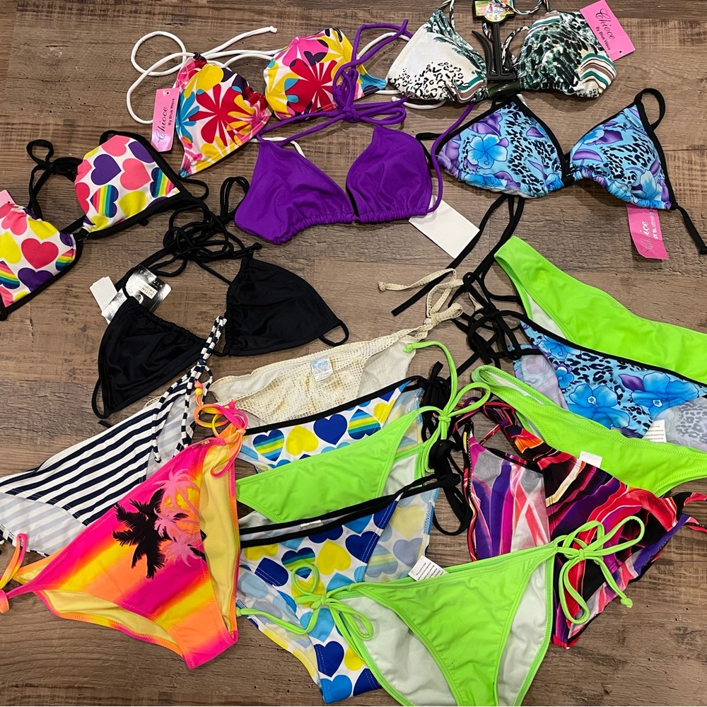 NWT 17 LOT of Bikini Pieces Sizes M-XL